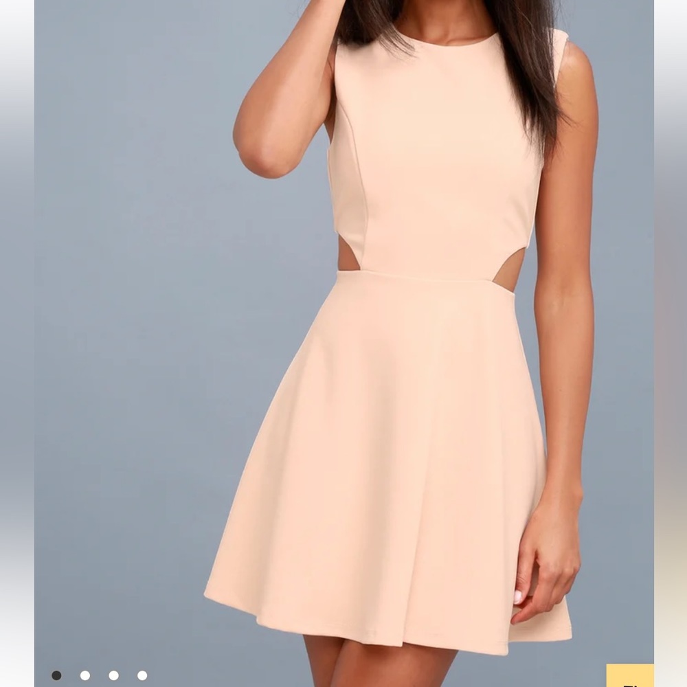 Lulus blush skater dress size small